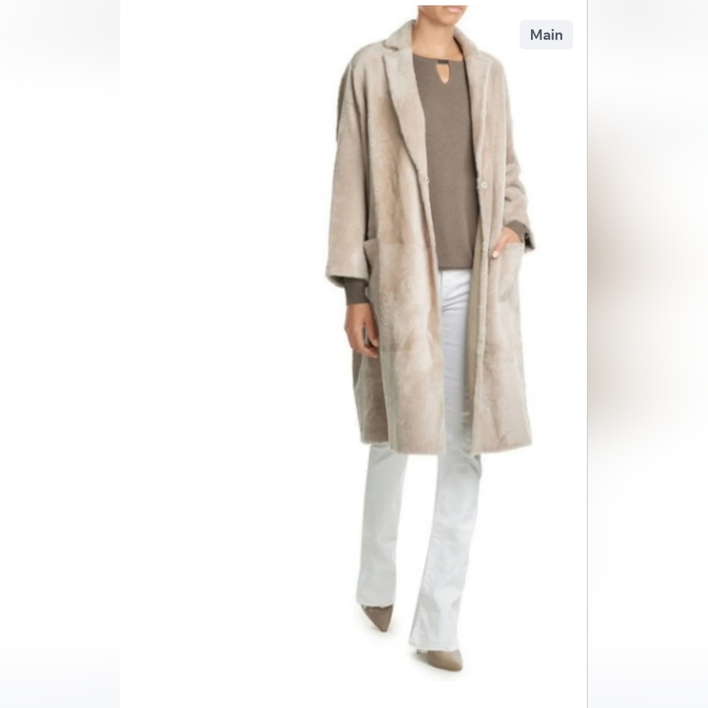 Brunello Cucinelli Reversible Shearling Coat Size IT 38